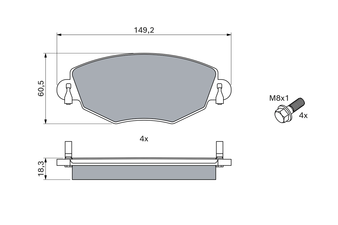 Set placute frana