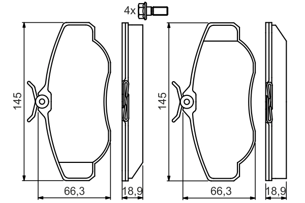 Set placute frana