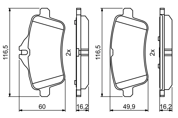 Set placute frana