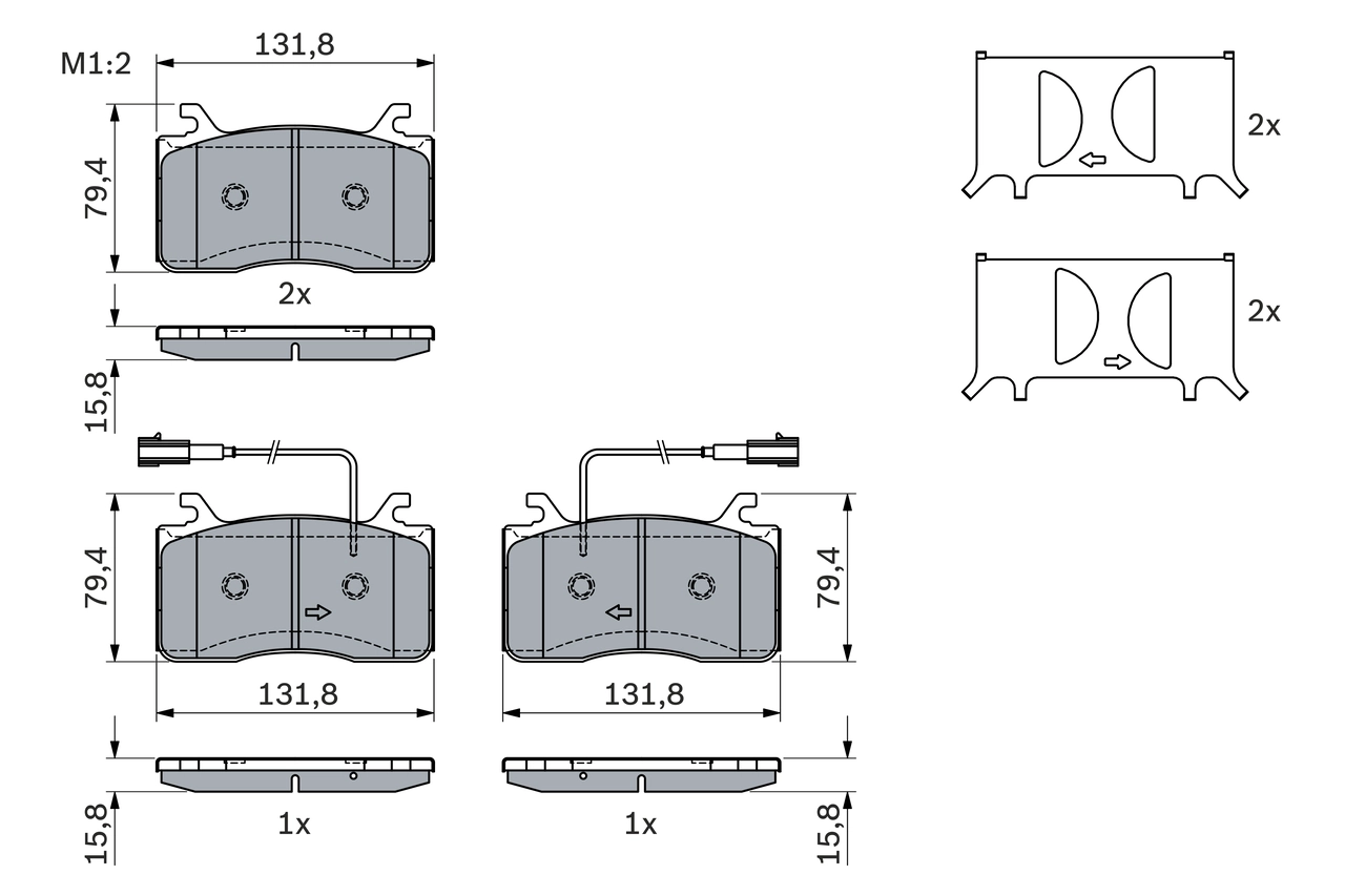 Set placute frana