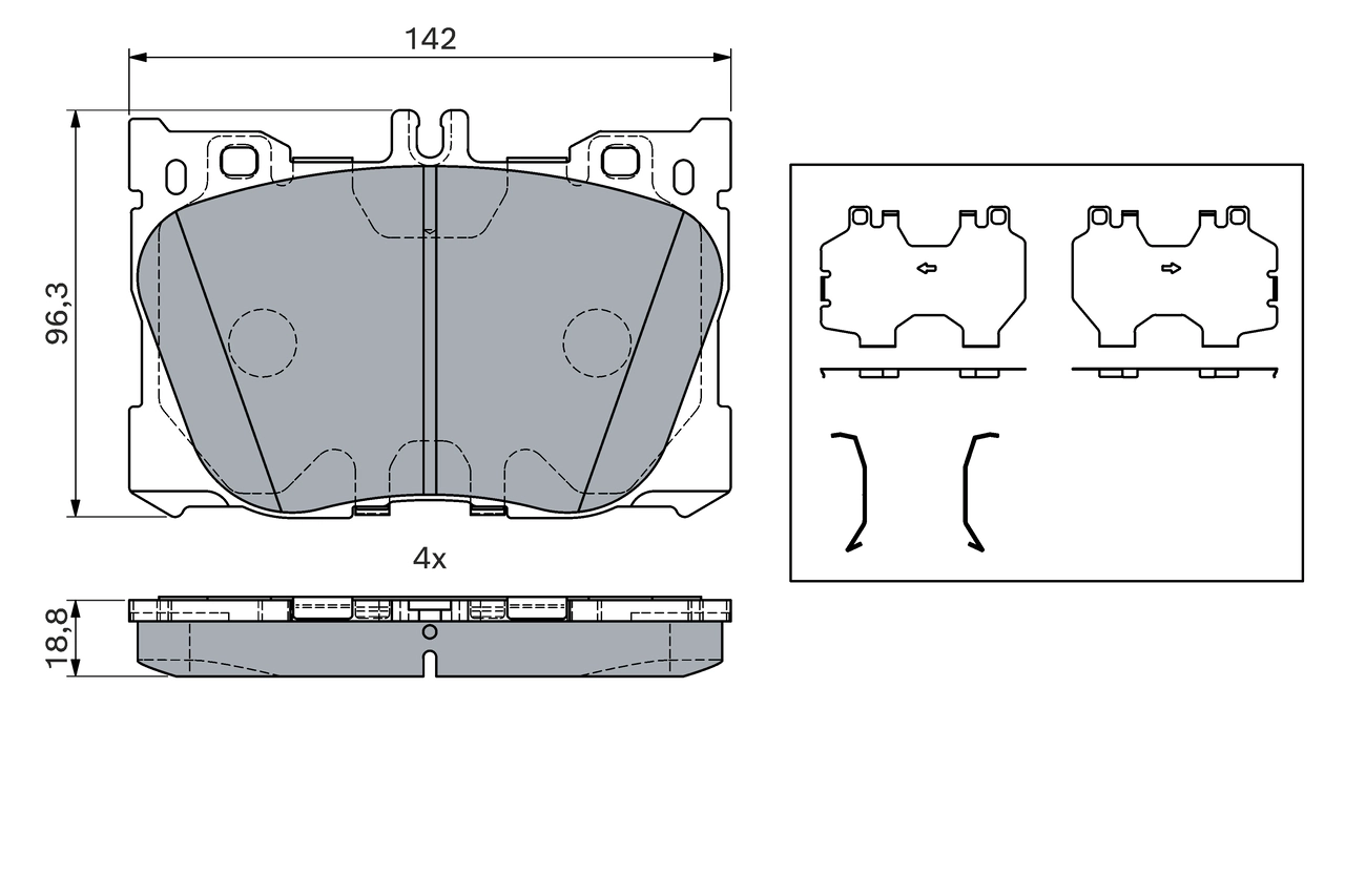 Set placute frana