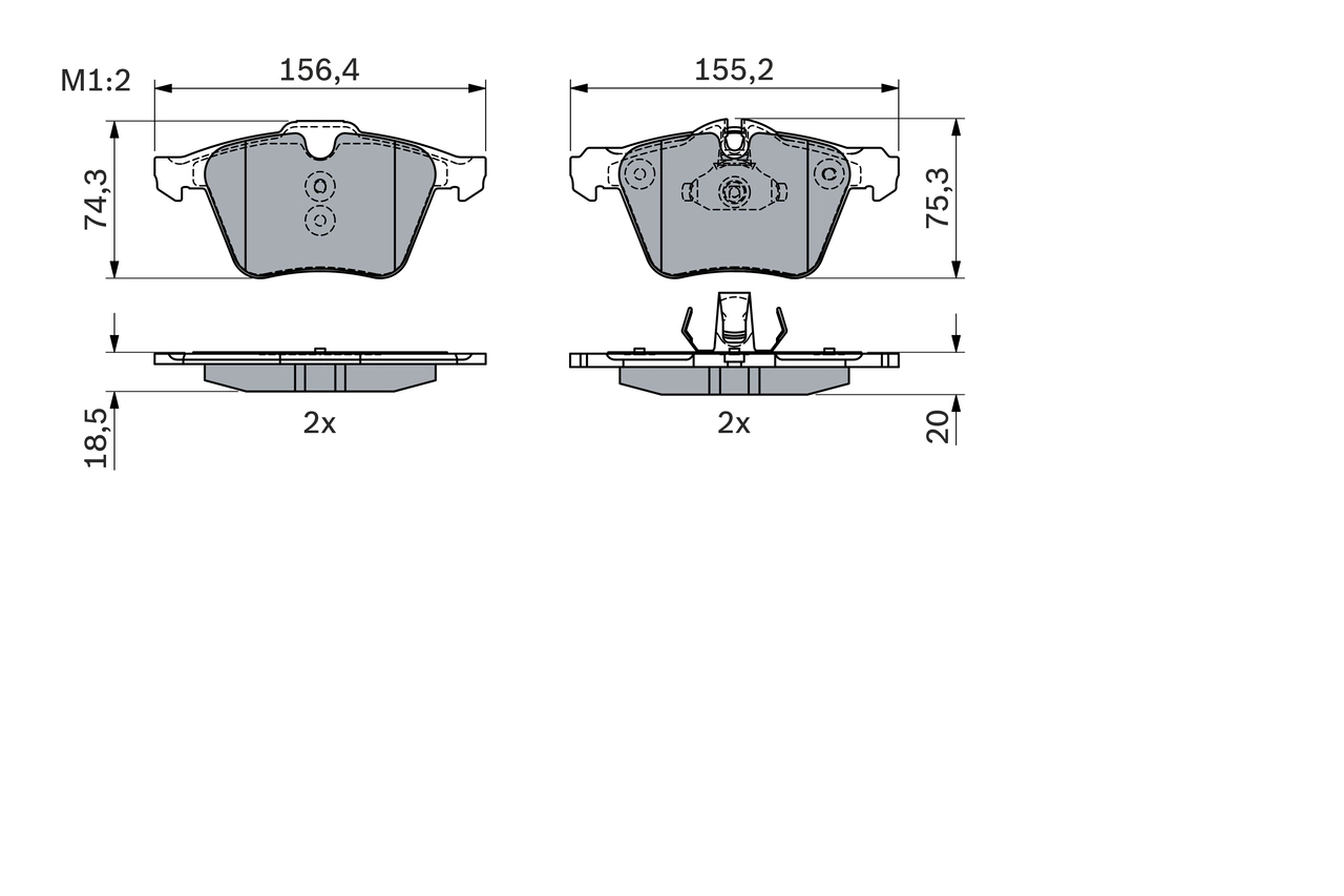 Set placute frana