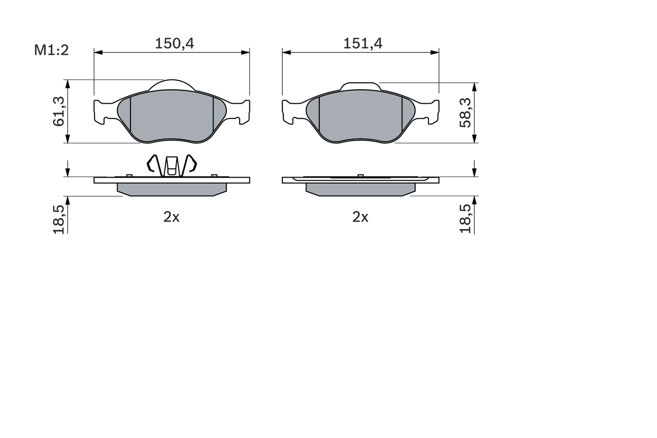 Set placute frana