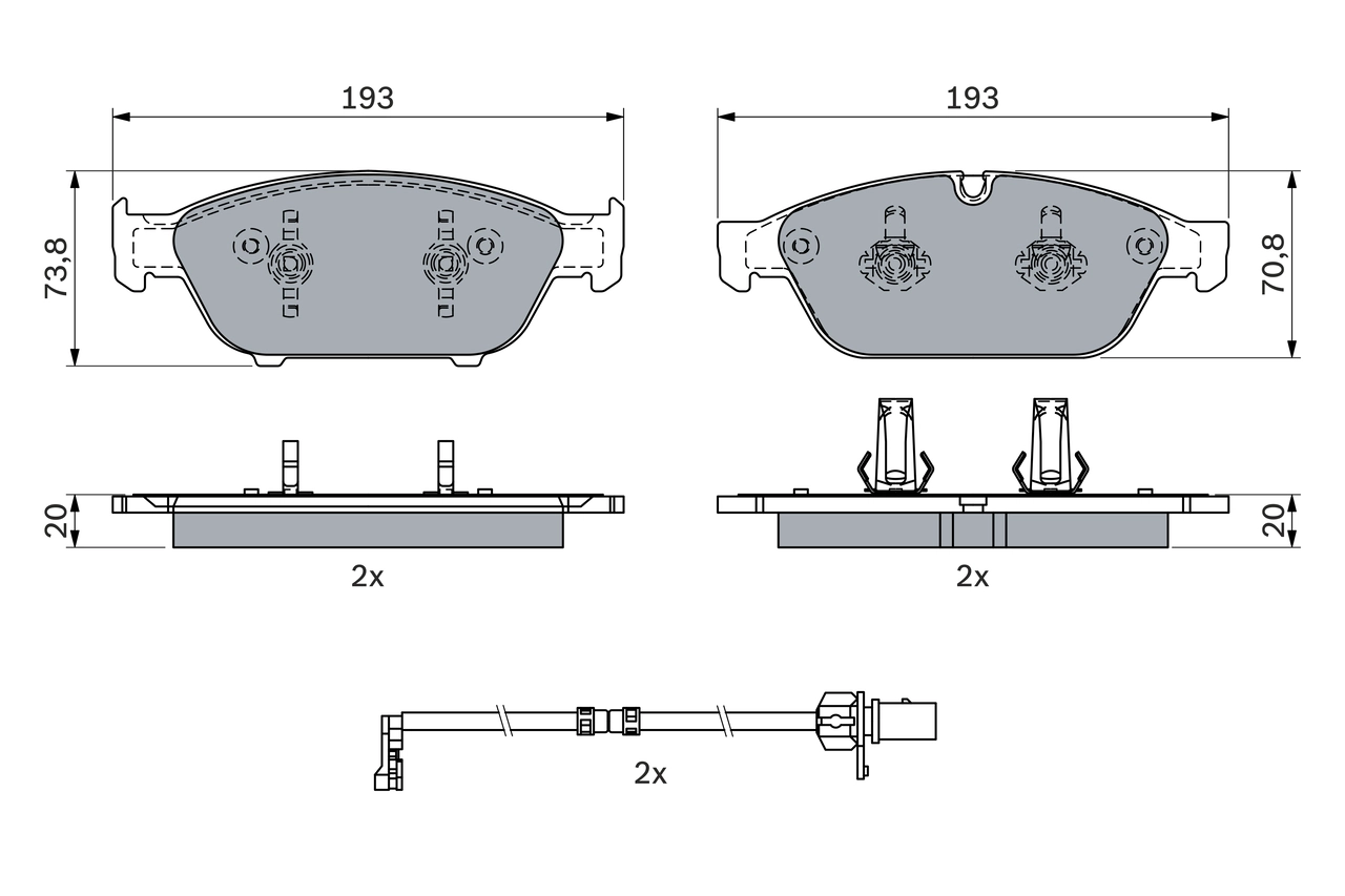 Set placute frana