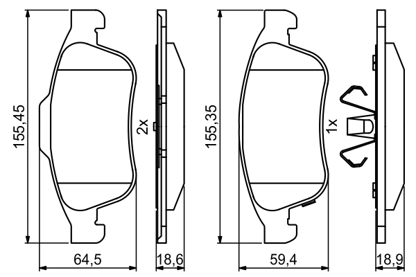 Set placute frana