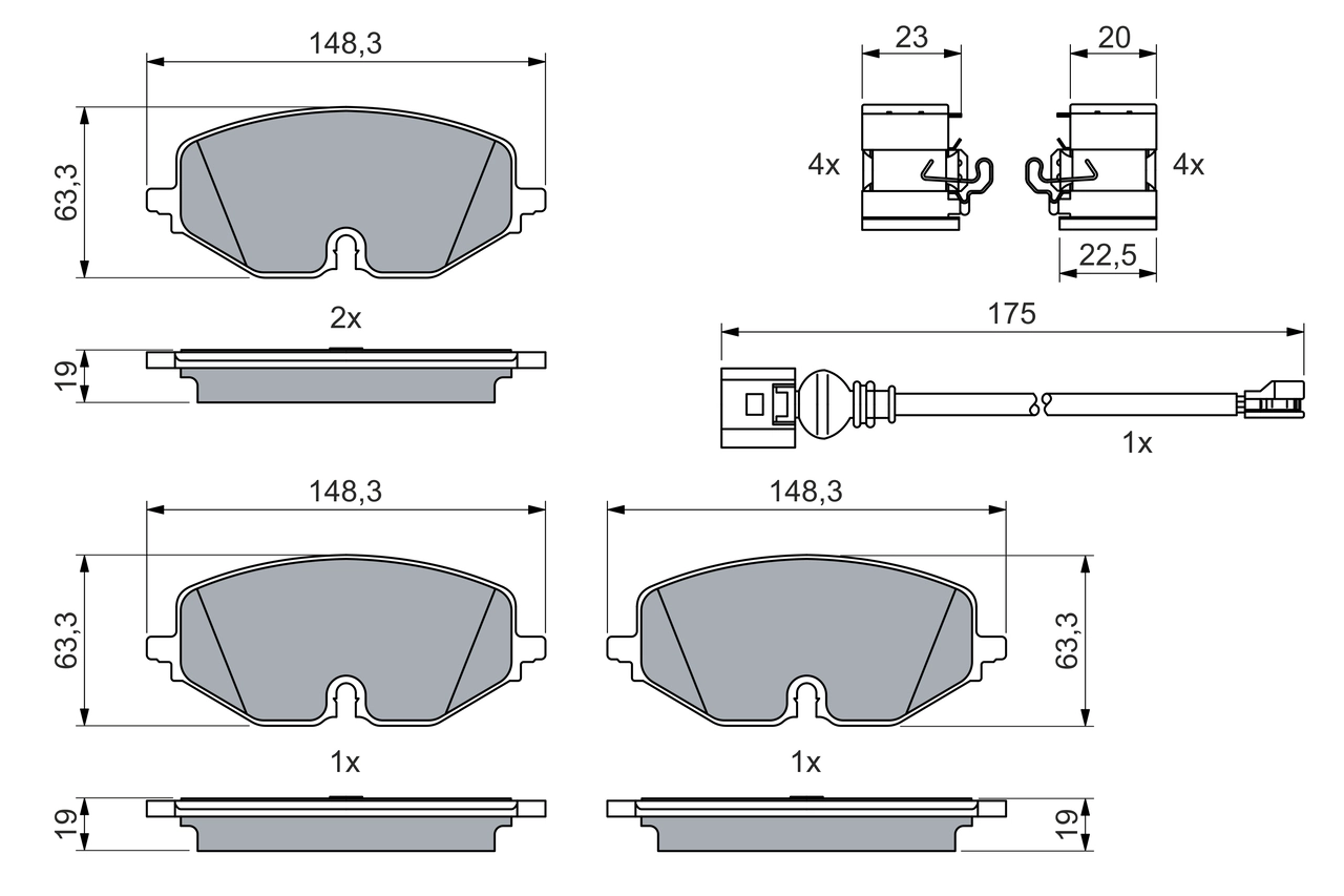 Set placute frana