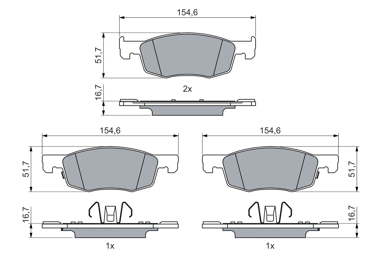 Set placute frana