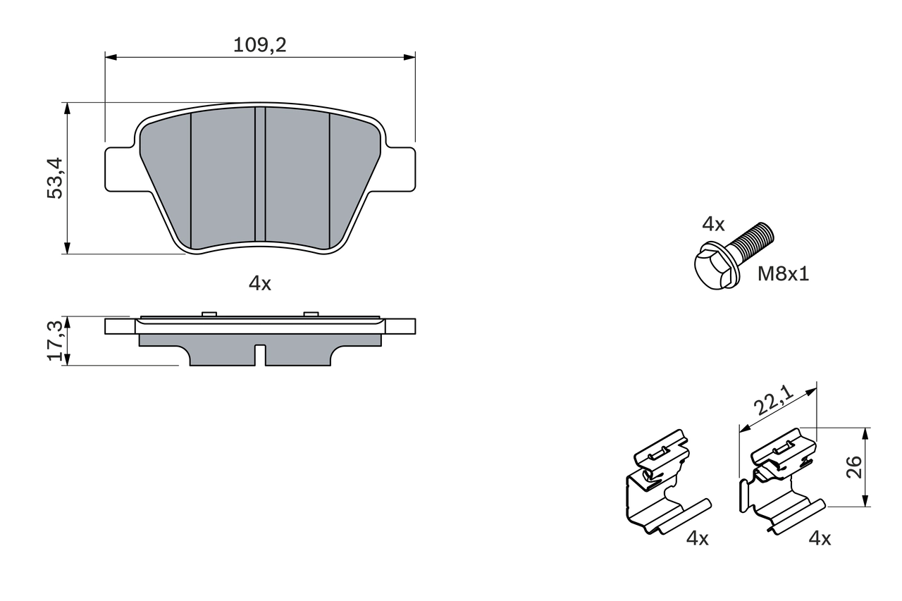 Set placute frana