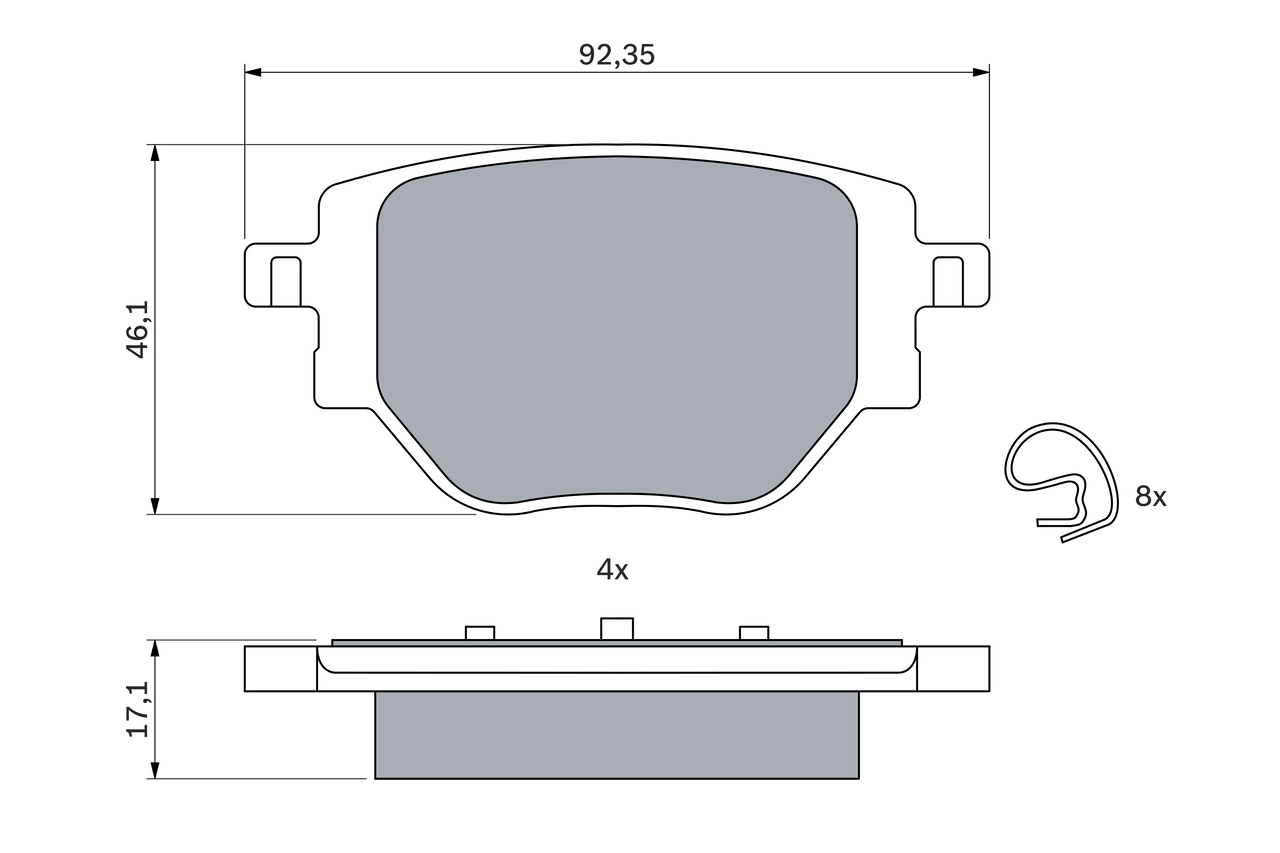 Set placute frana