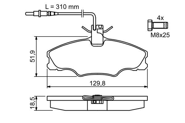 Set placute frana