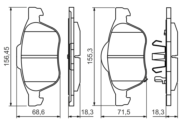 Set placute frana