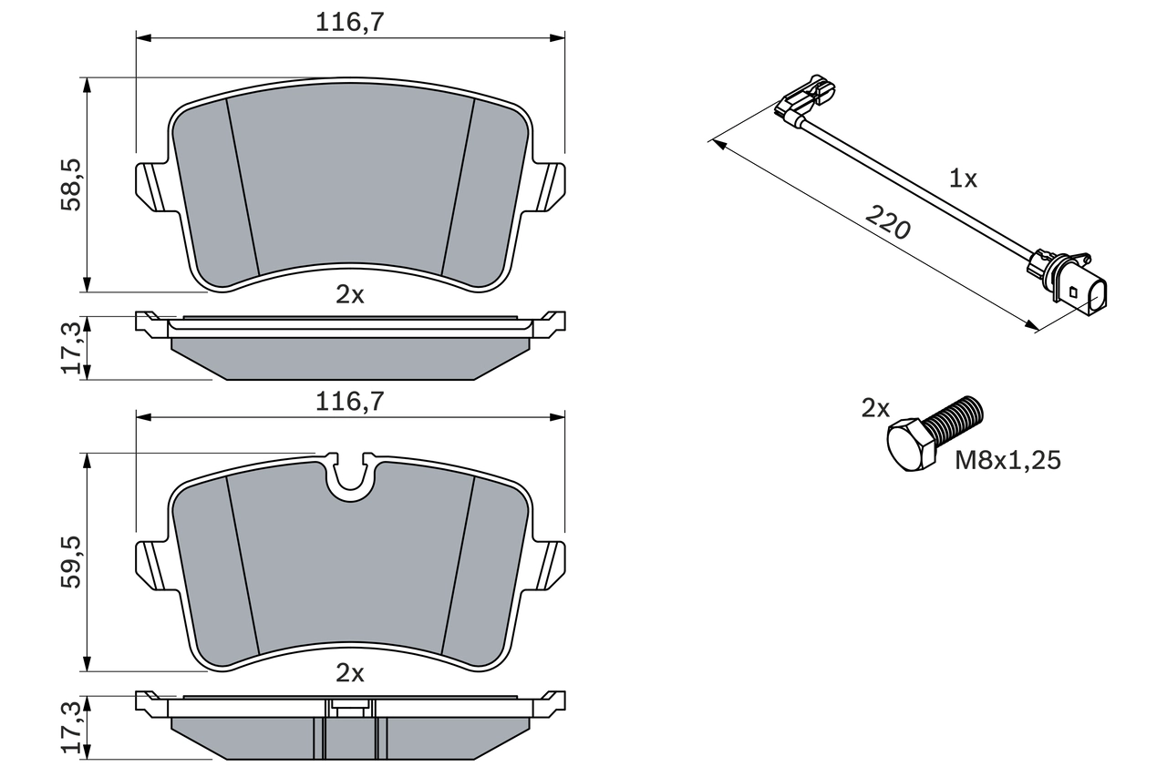 Set placute frana