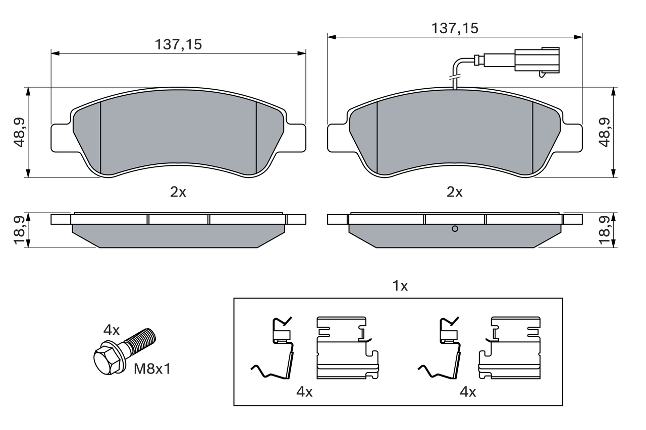 Set placute frana