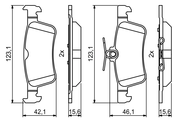 Set placute frana