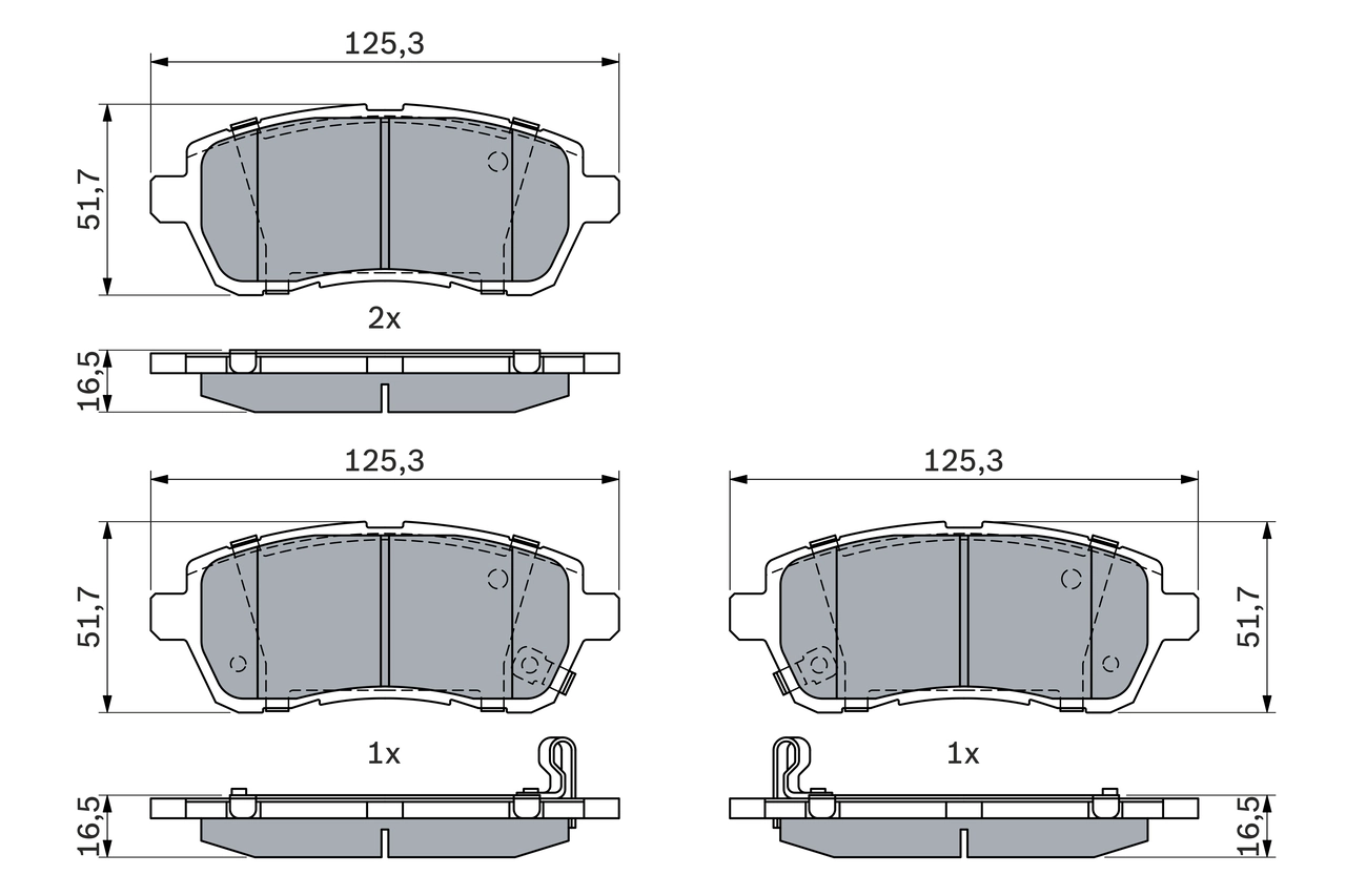 Set placute frana