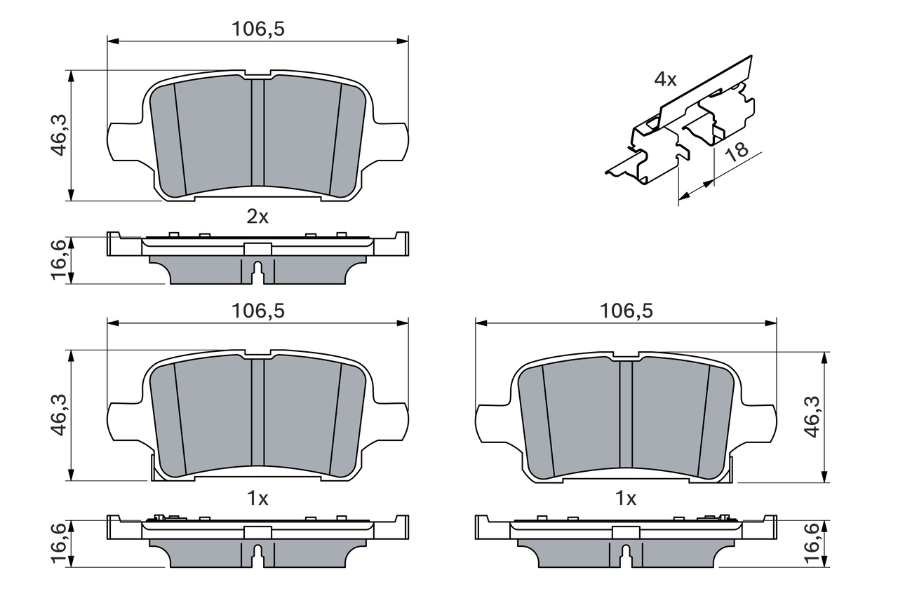 Set placute frana