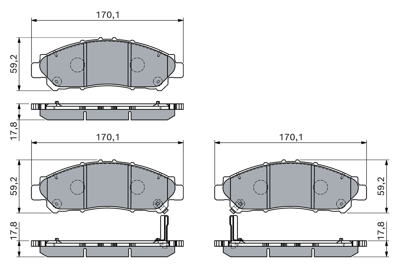 Set placute frana