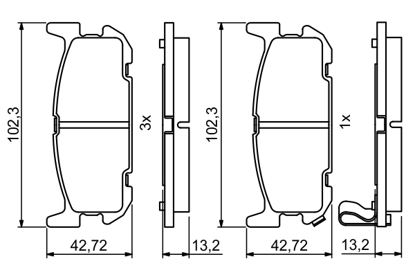Set placute frana