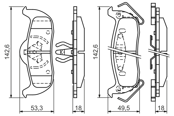 Set placute frana