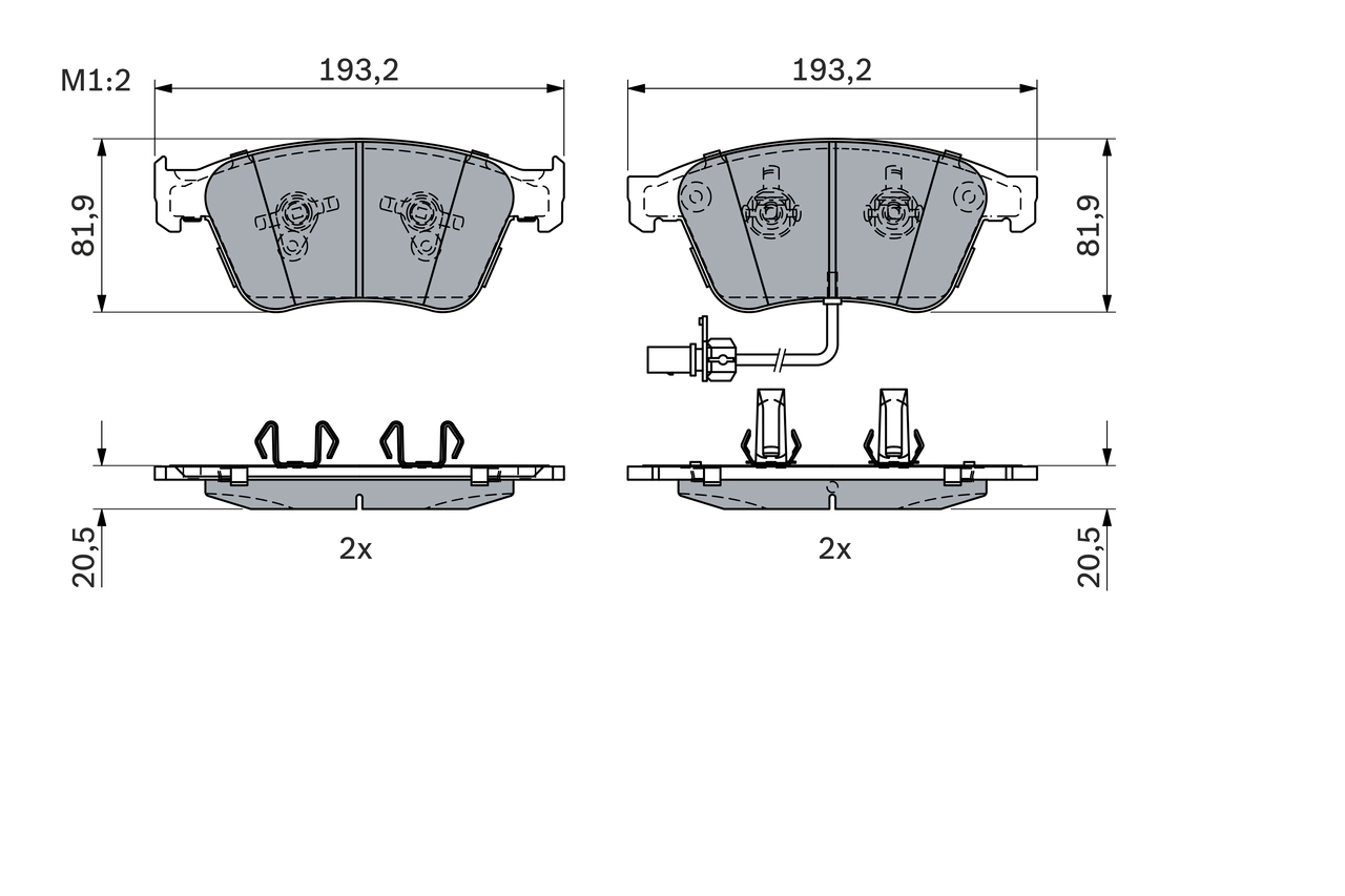 Set placute frana