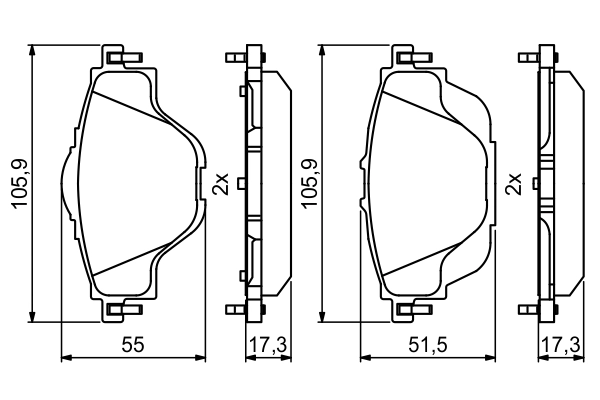 Set placute frana
