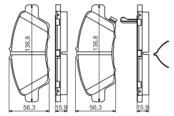 Set placute frana
