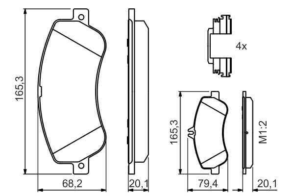 Set placute frana