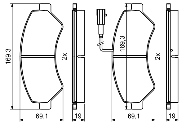 Set placute frana