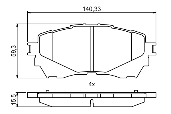 Set placute frana