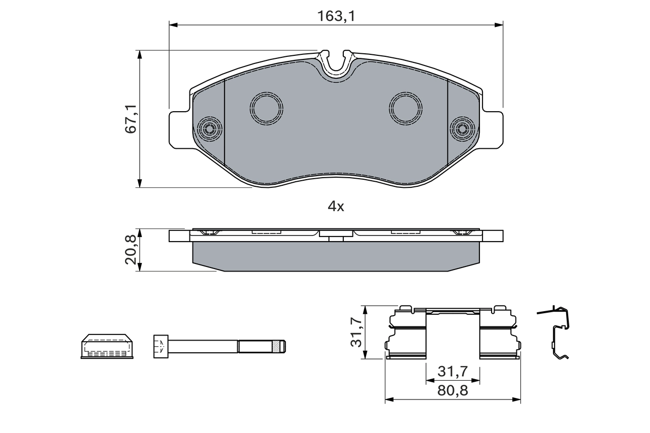 Set placute frana