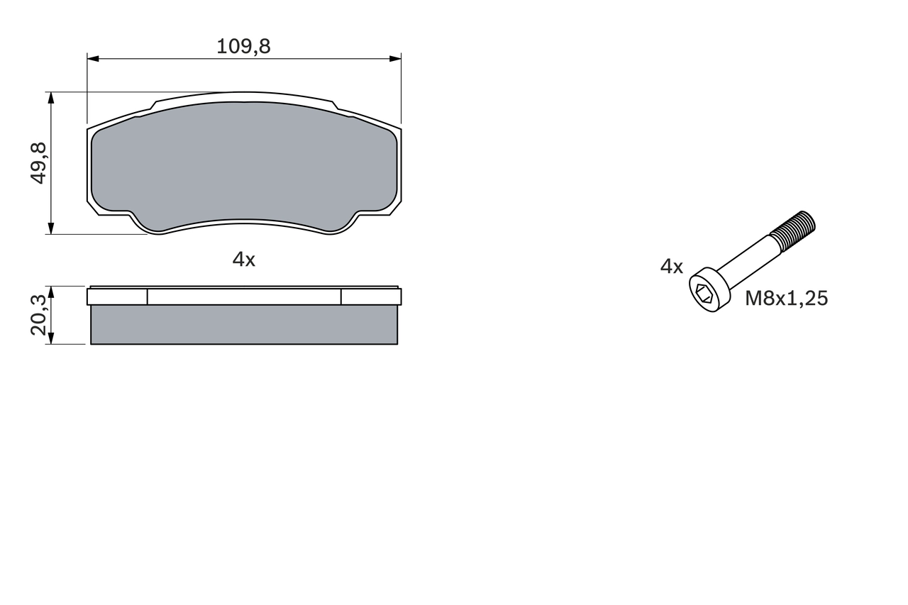 Set placute frana