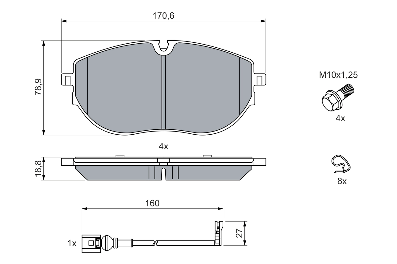 Set placute frana