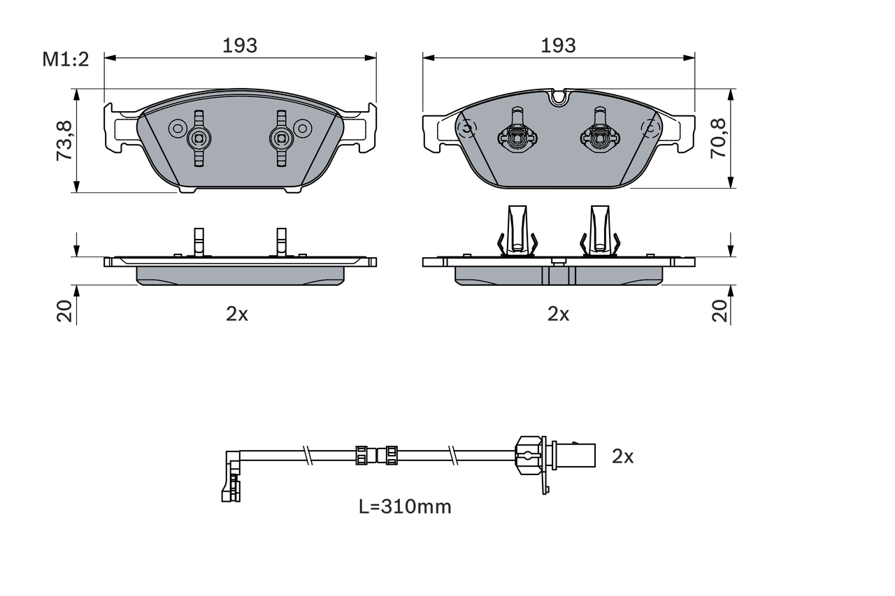 Set placute frana