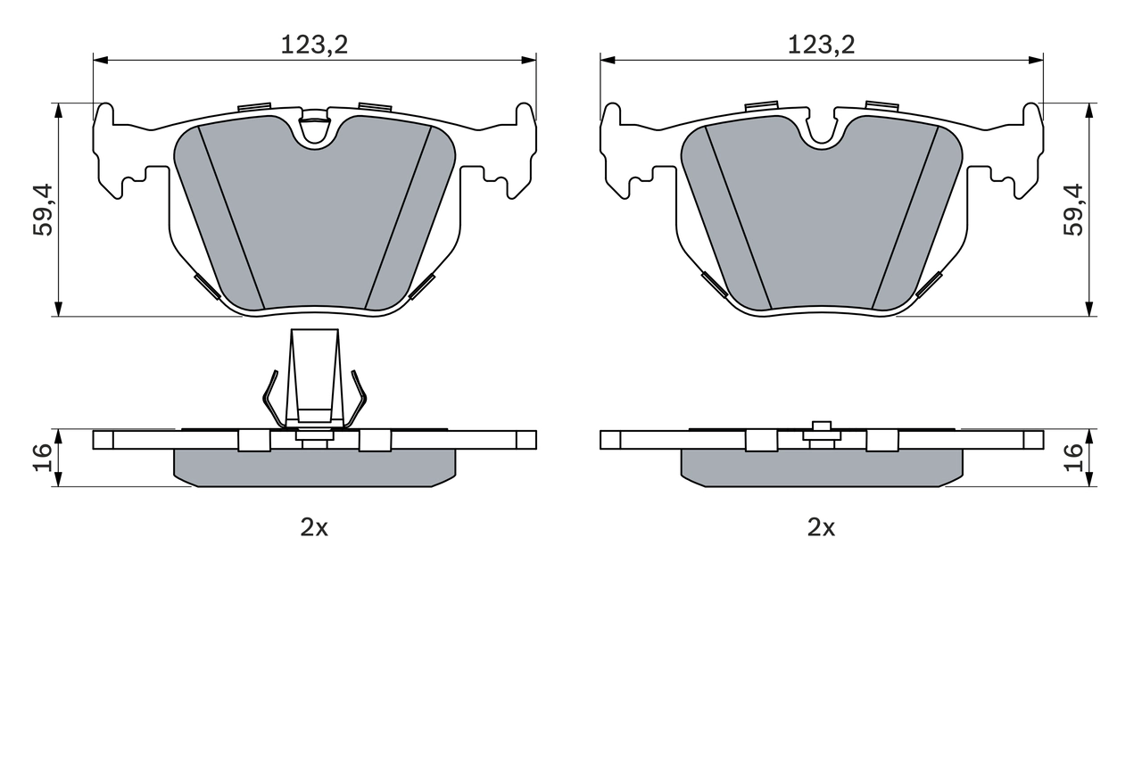 Set placute frana