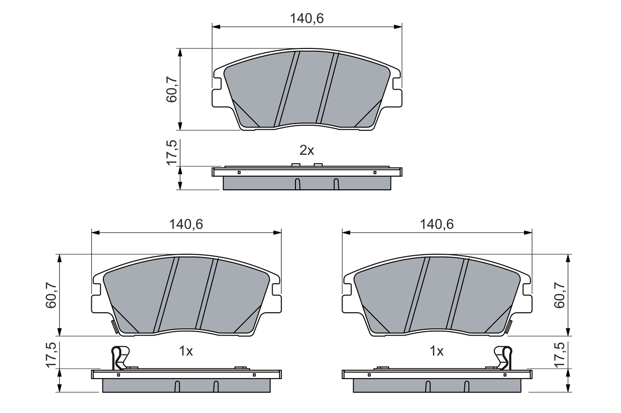 Set placute frana