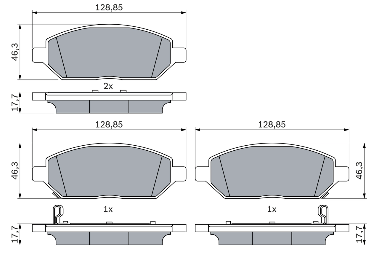 Set placute frana