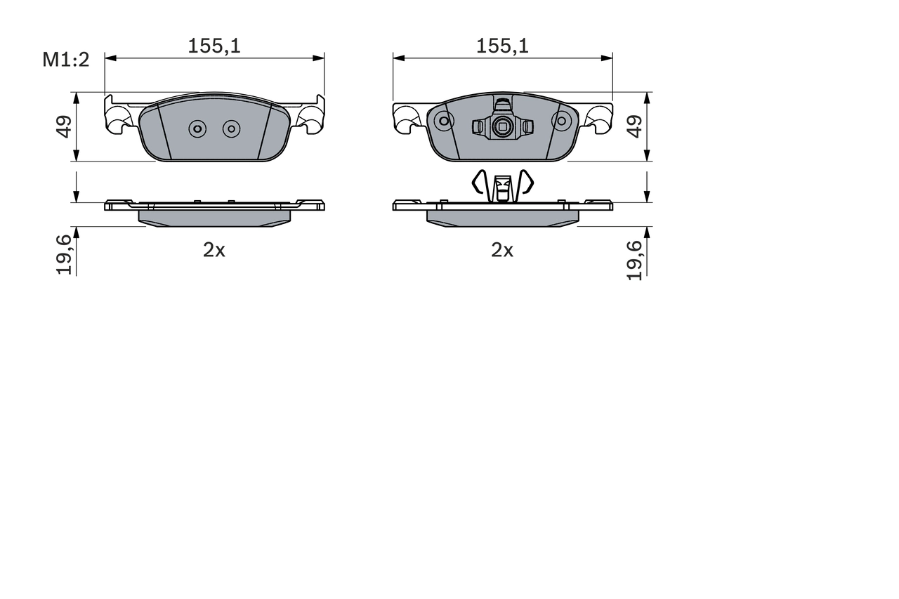 Set placute frana