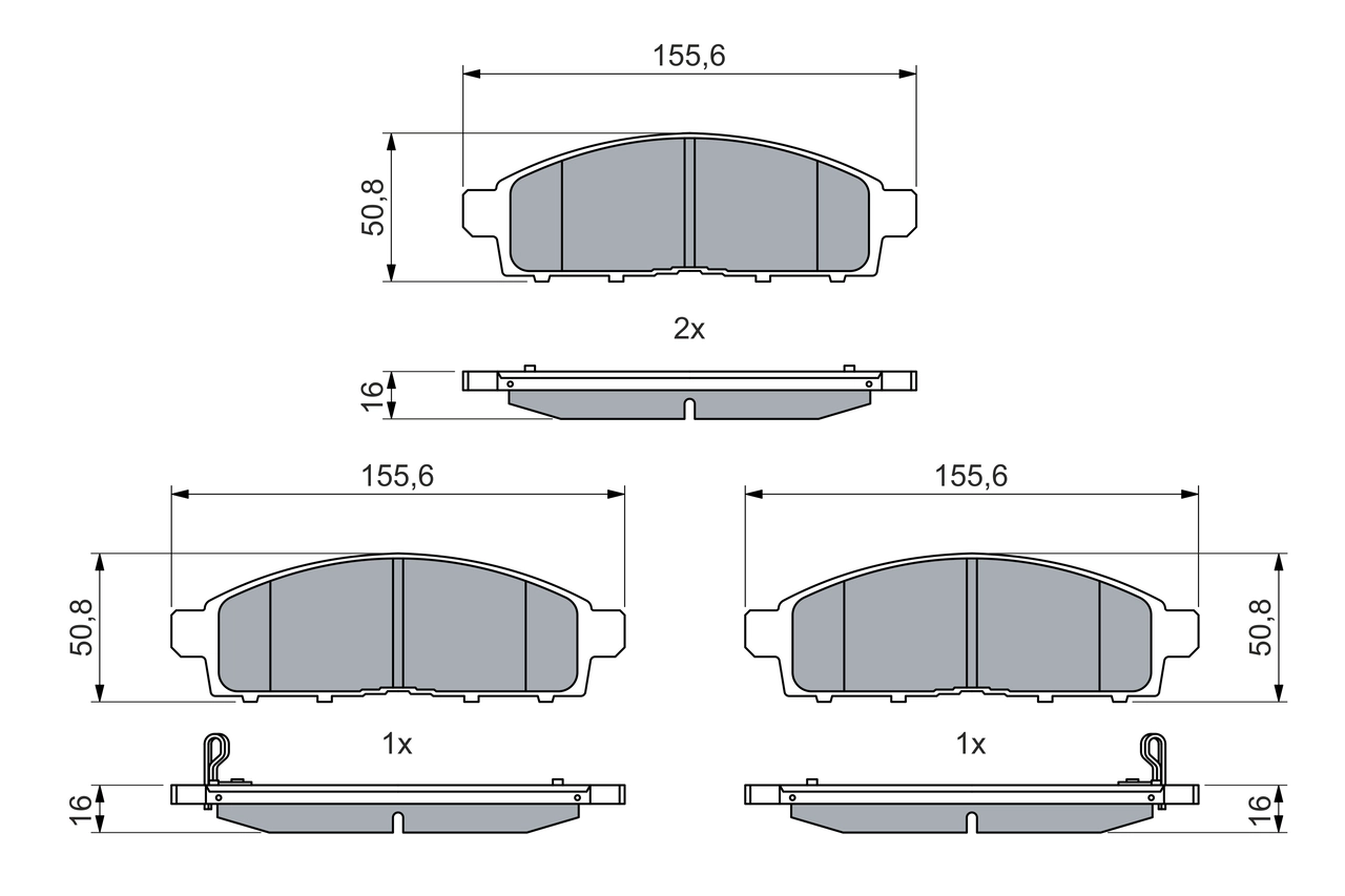 Set placute frana