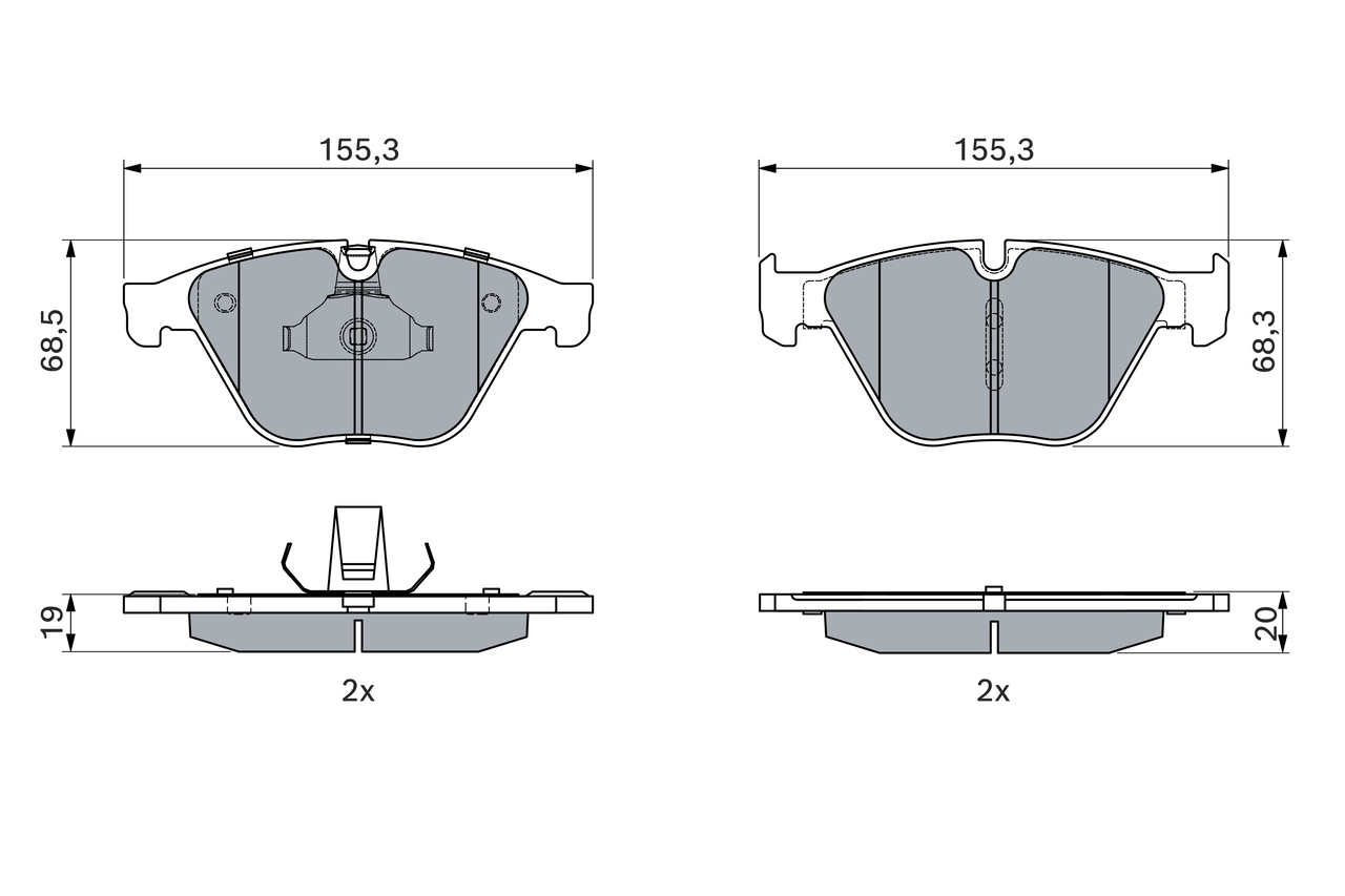 Set placute frana