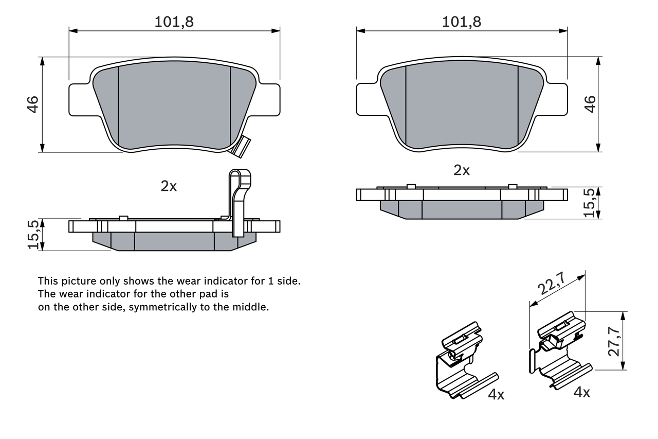 Set placute frana