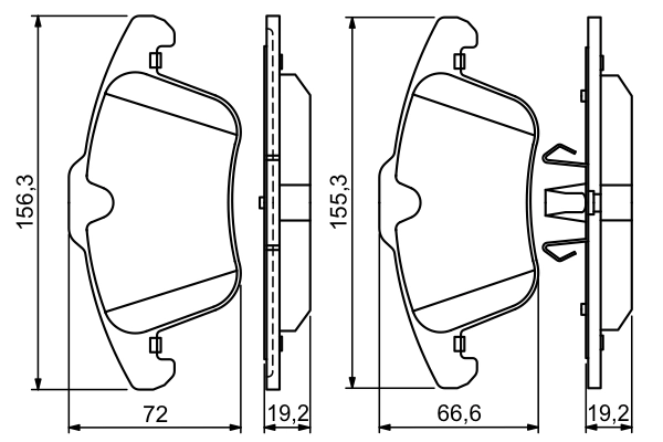 Set placute frana