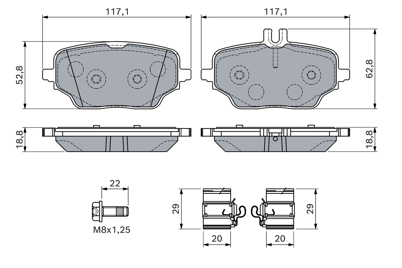 Set placute frana