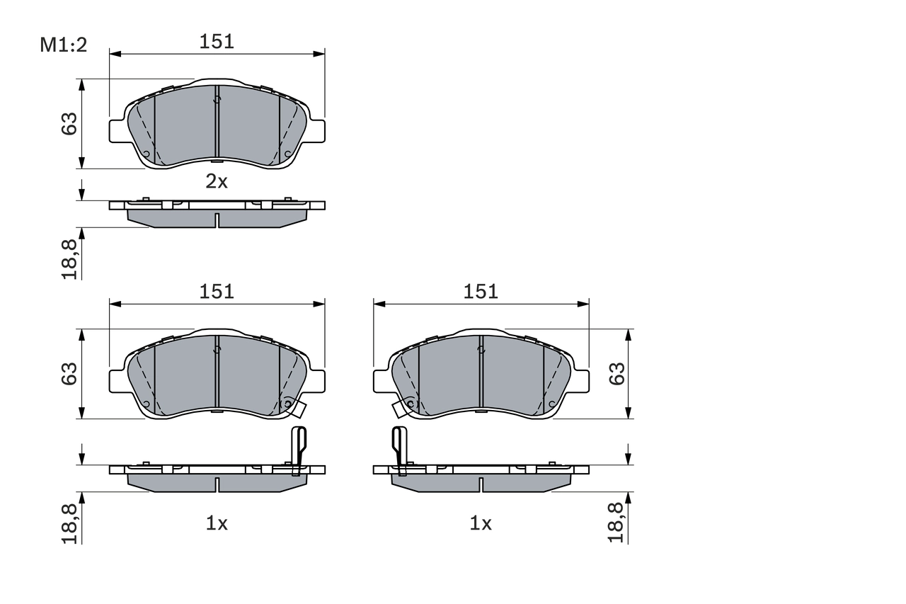 Set placute frana