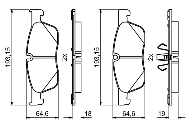 Set placute frana
