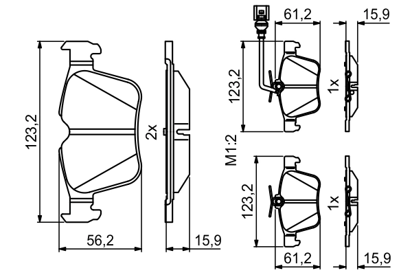 Set placute frana