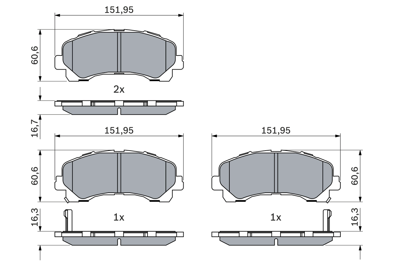Set placute frana