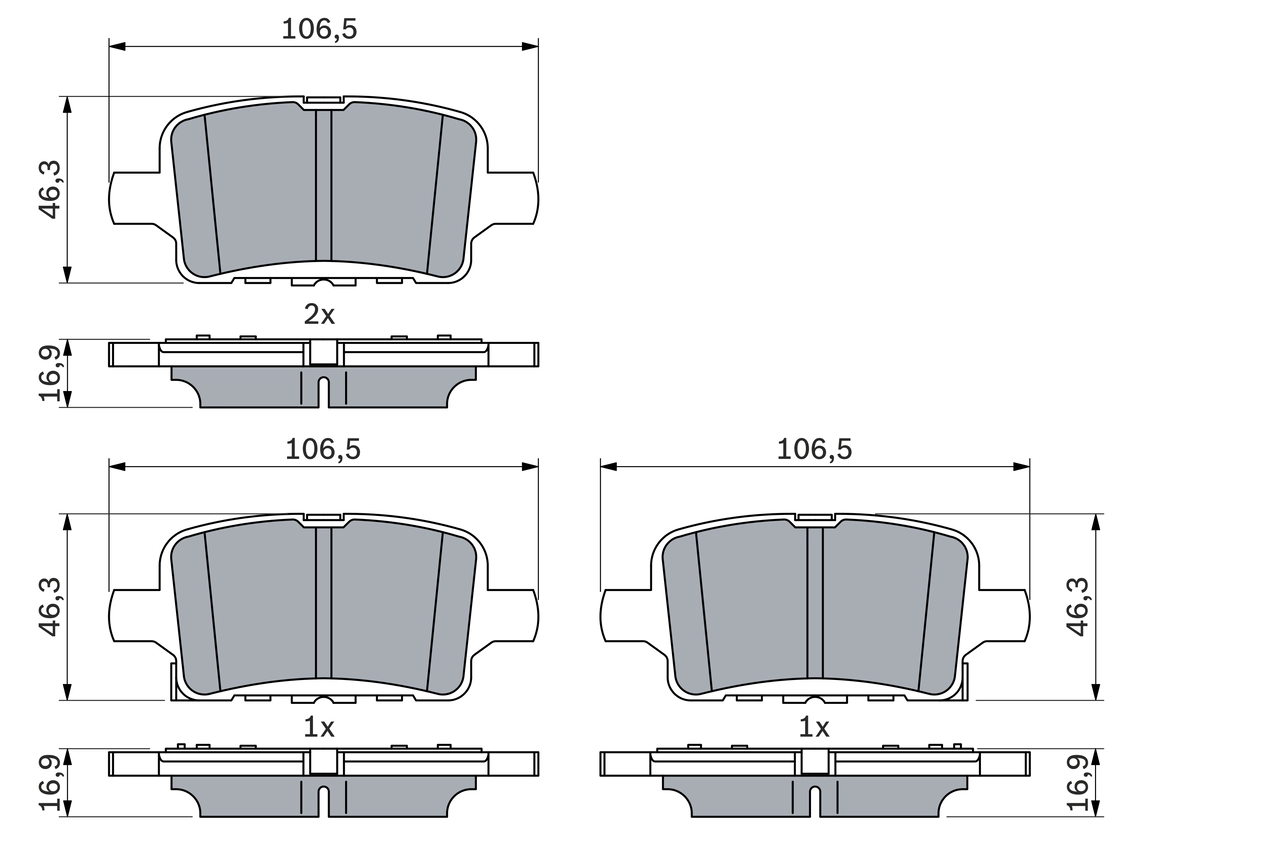 Set placute frana