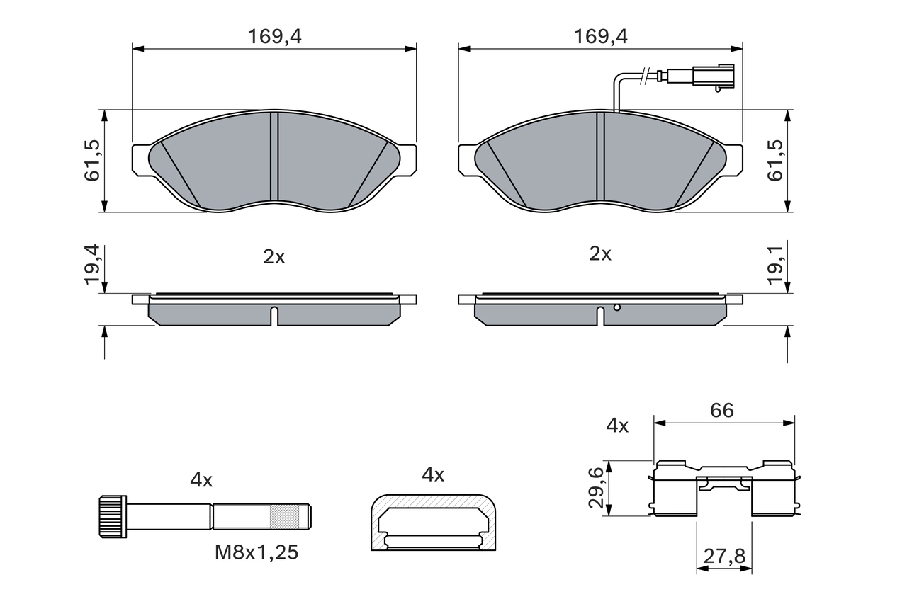 Set placute frana
