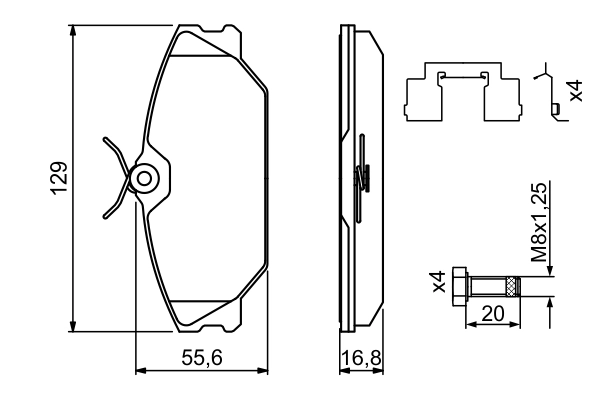 Set placute frana