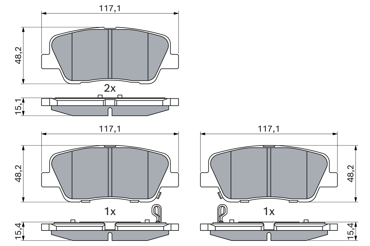 Set placute frana